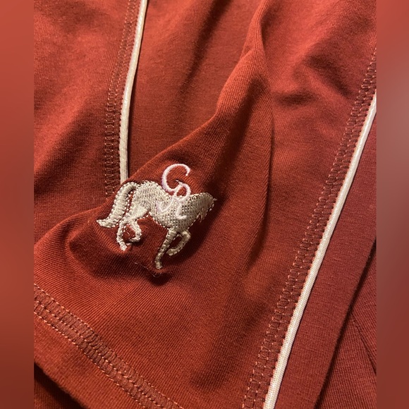 NWT! Goode Rider performance 1/4 zip burgundy long sleeve size M - Picture 2 of 9